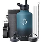 Buzio Trio Series Water Bottle with 3 Lids and Sleev 1.9L