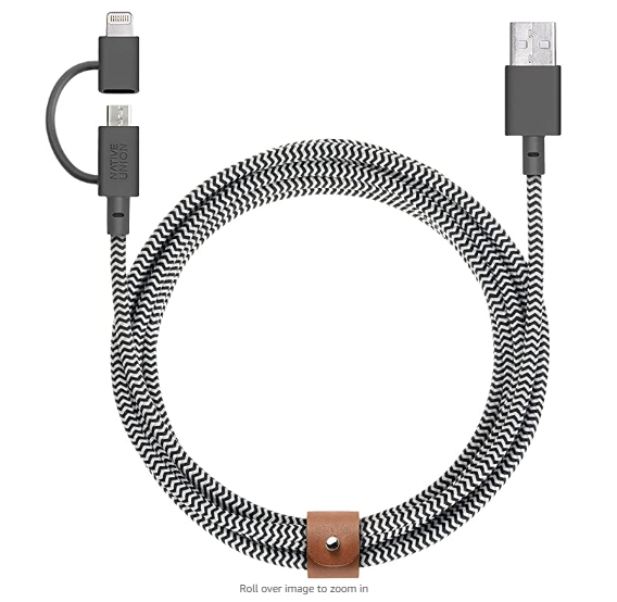 Native Union Belt Cable TwinHead MicroUSB + Lightning 2M