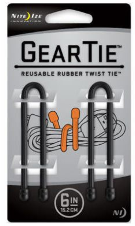 NiteIze Gear Tie® Reusable Rubber Twist Tie 6 in. - 2 Pack
