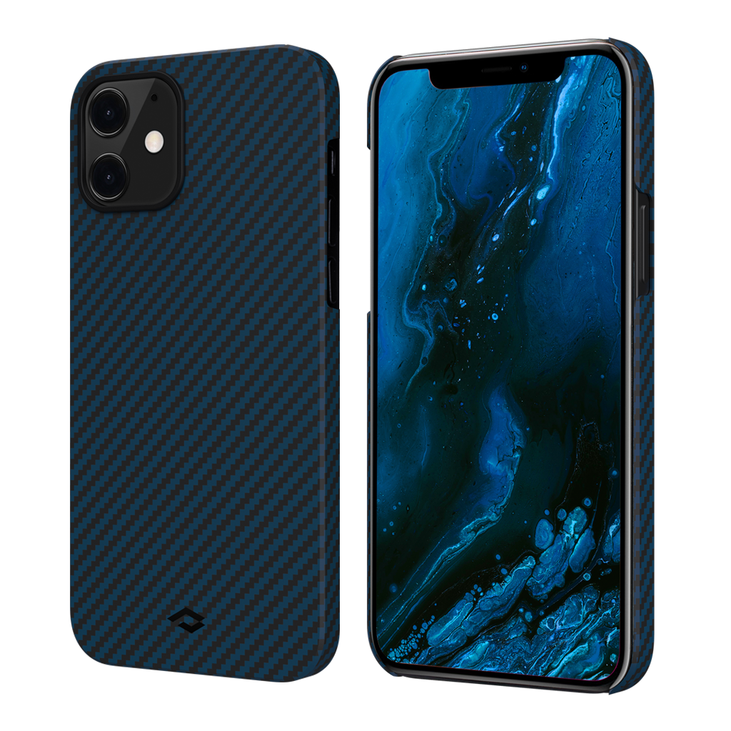 Pitaka iPhone 12 MagEZ Case - Blue Karbon