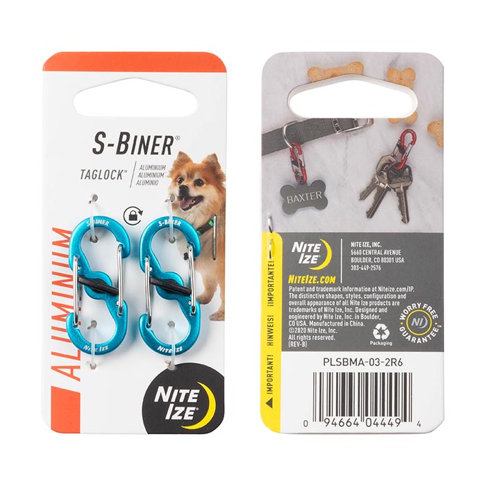 NiteIze S-Biner TagLock Aluminum 2 Pack