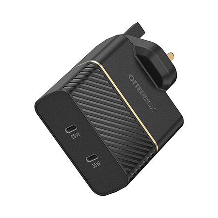 OtterBox UK Wall Charger 50W - 1X USB-C 30W + 1X USB-C 20W USB-PD