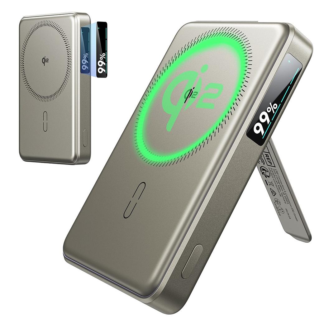 ESR Power Bank 10000mAh Qi2 MagSlim Kickstand 