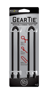 NiteIze Gear Tie® Reusable Rubber Twist Tie 12 in. - 2 Pack