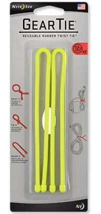 NiteIze Gear Tie® Reusable Rubber Twist Tie 18 in. - 2 Pack