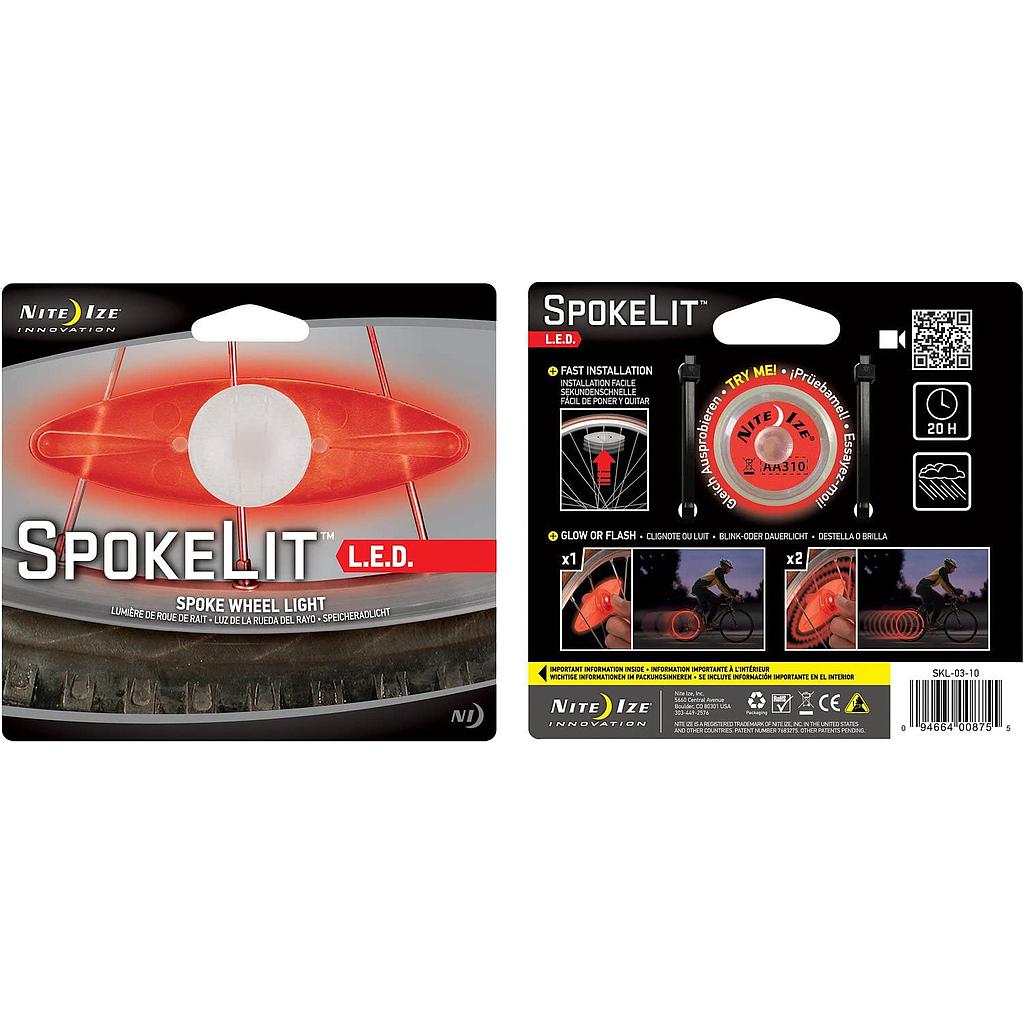SpokeLit® LED Bike Wheel Light - Red