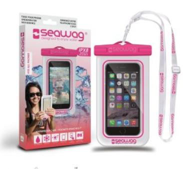 Waterproof case for smartphone White & Pink