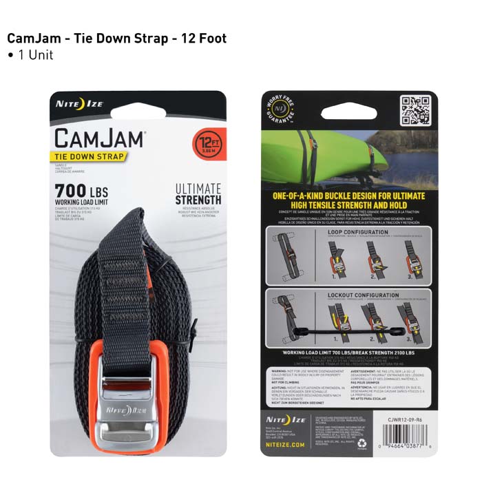 NiteIze CamJam® Tie Down Strap 12 ft.