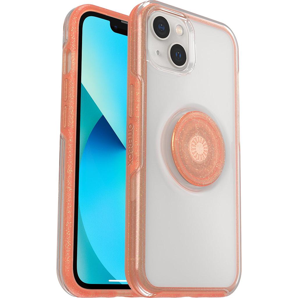 OtterBox iPhone 13 Otter+Pop Symmetry Clear Case - Clear / Coral