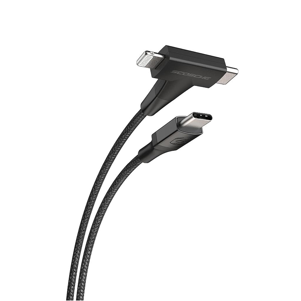 Scosche StrikeLine™ HH 2-in-1 USB-C to C®/Lightning™ Cable 